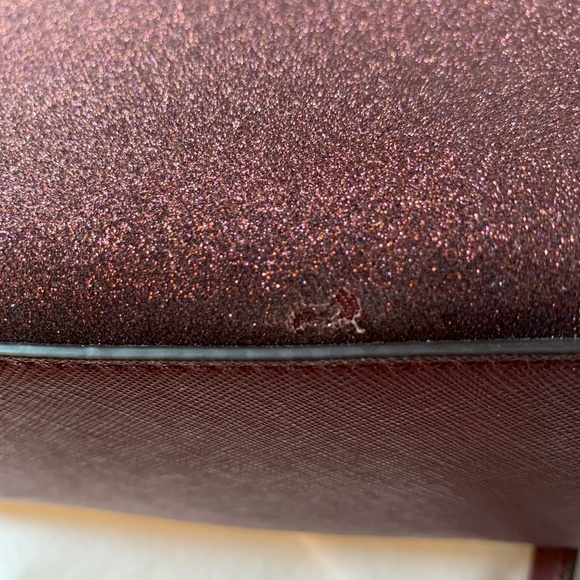 kate spade berry glitter glimmer satchel with crossbody strap - Picture 7 of 7